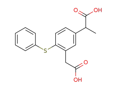2-(3-carboxymethyl-4-phenylthiophenyl)propionic acid